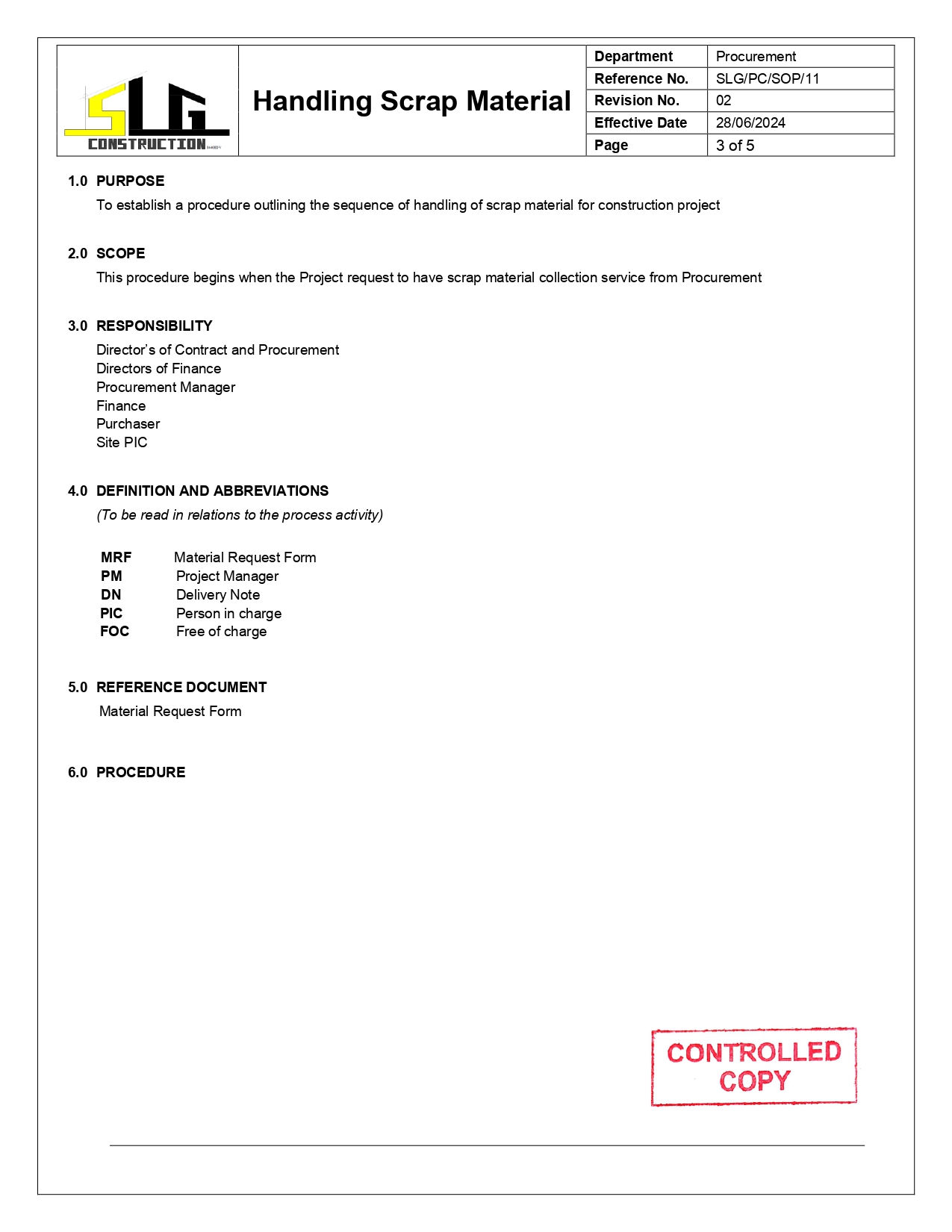 SLG-PRO-SOP Page 3